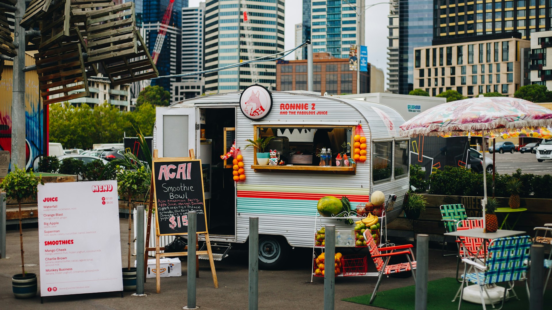 white food trailer